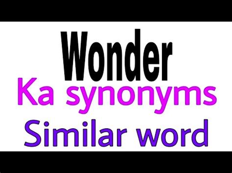 wonder synonym